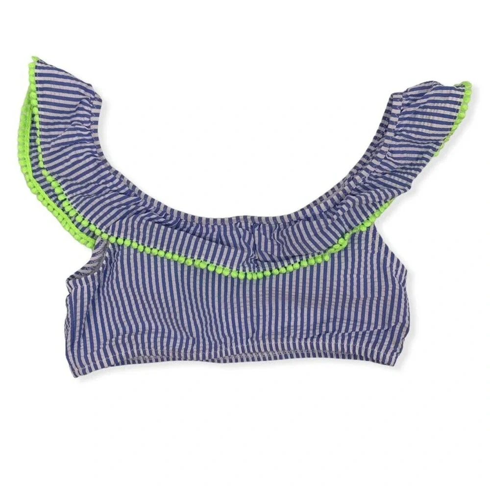 Crewcuts Seersucker Bikini Top New‎ Size 12